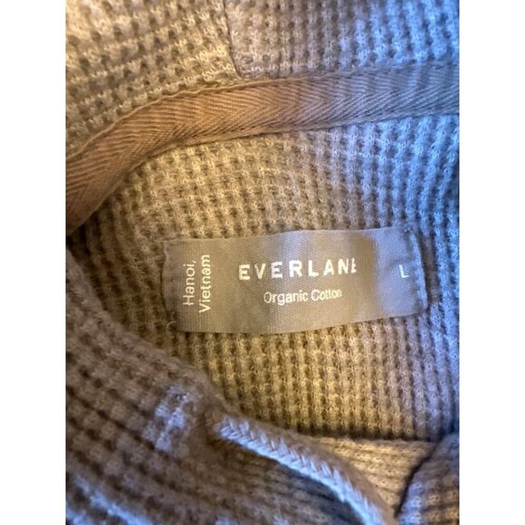 Everlane Waffle Knit Organic Cotton Hoodie Sweater L - Picture 3 of 6